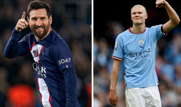 Lionel Messi and Erling Haaland are poised for a showdown in the race to claim the Champions League award this season.